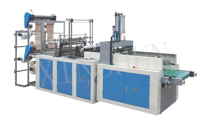 High Speed Double Lines Heat Sealing Cold Cutting Bag Making Machine(With Punching)